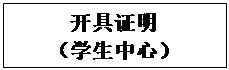 文本框: 开具证明 （学生中心）